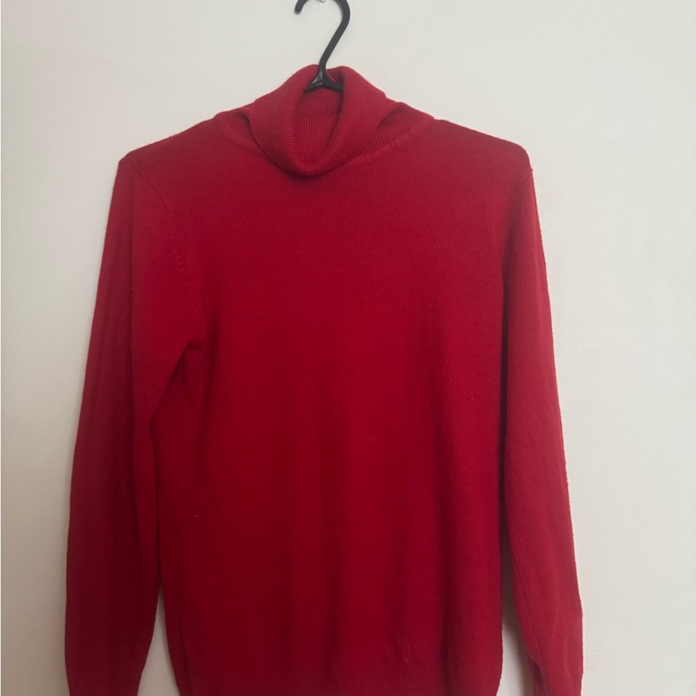 Classic Red Turtleneck Sweater